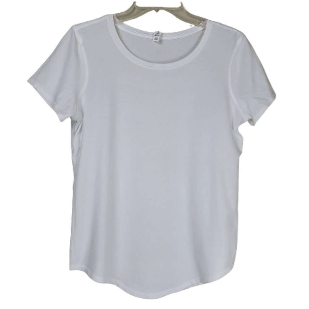 Lululemon Love Curved-Hem Crewneck T-Shirt White Pima Cotton